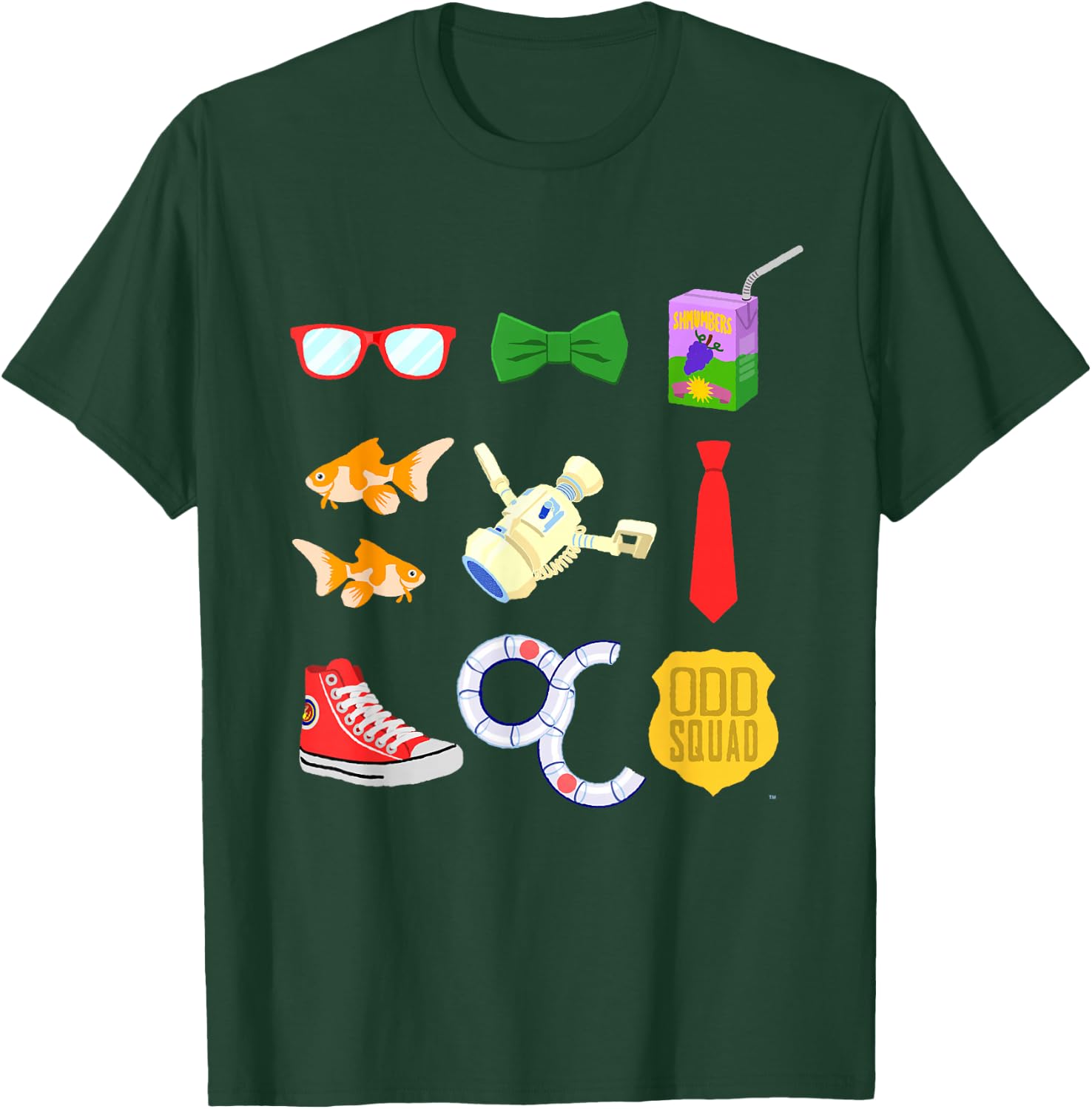 Odd Squad Agent Accessories Illustrated Shirt T-Shirt - T-Shirt | Forest