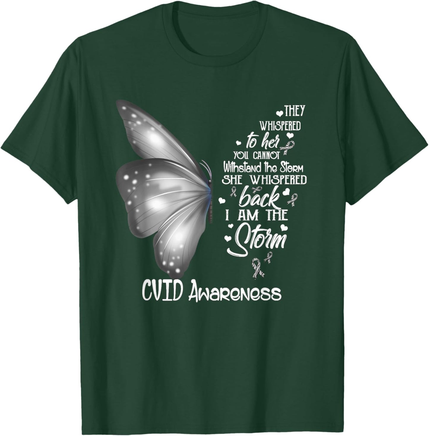I am the storm CVID Awareness Butterfly T-Shirt - T-Shirt | Forest