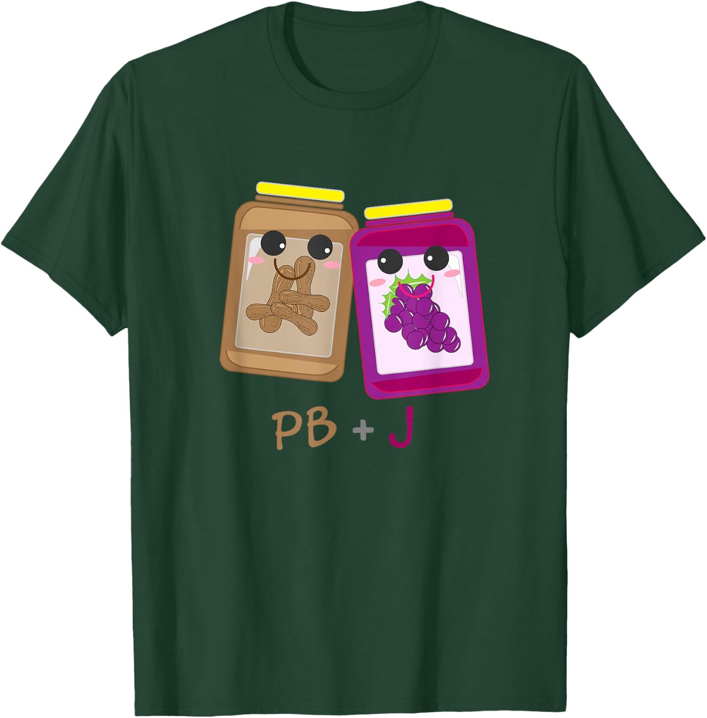PB+J Cute Peanut Butter & Jelly Matching Costume Set Shirts T-Shirt - T-Shirt | Forest