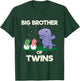 Big Brothersaurus Of Twins Dinosaur Newborns Brother T-Shirt - T-Shirt | Forest