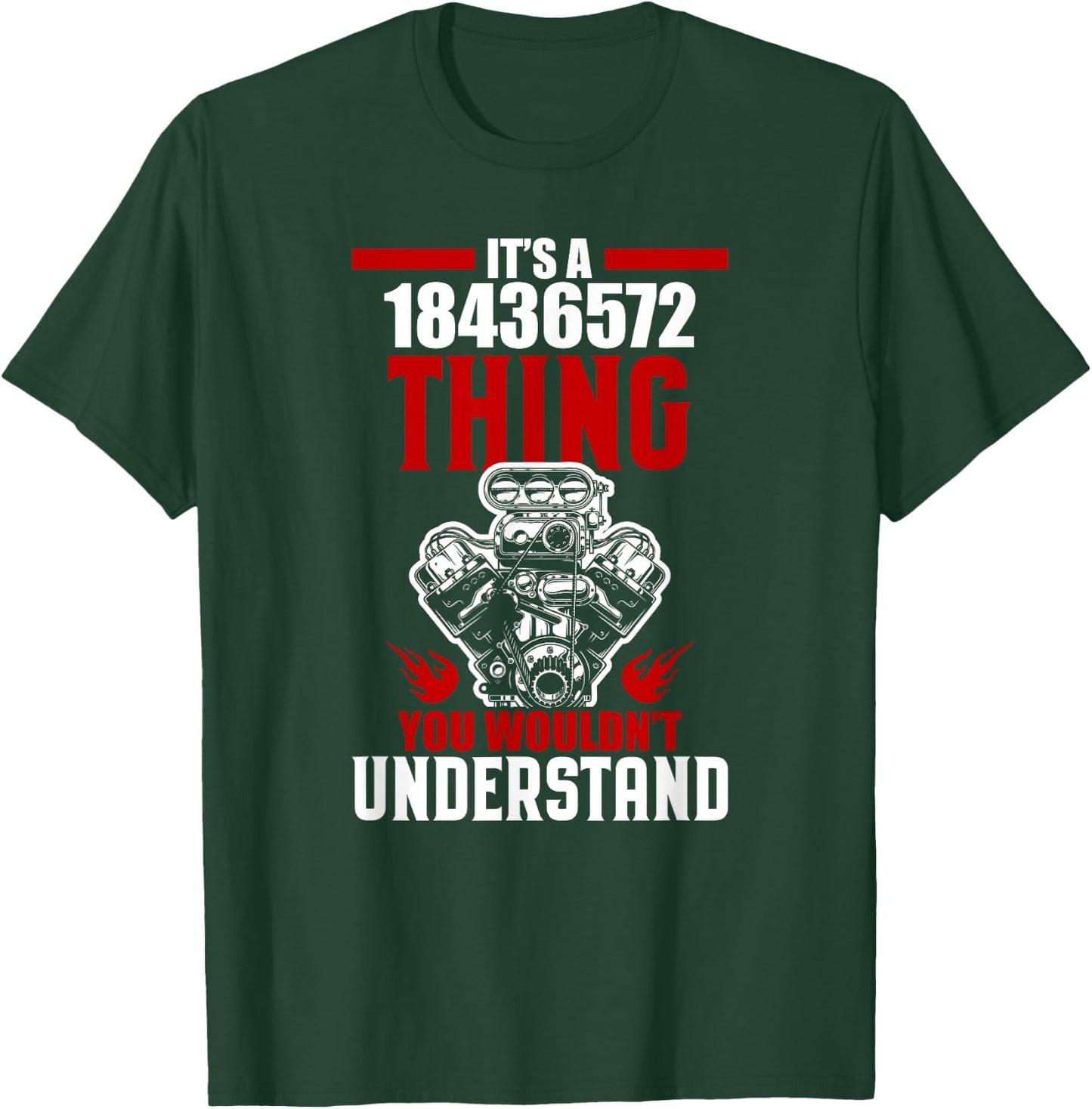 Chev V8 Engine 18436572 Fire Order T-Shirt - T-Shirt | Forest