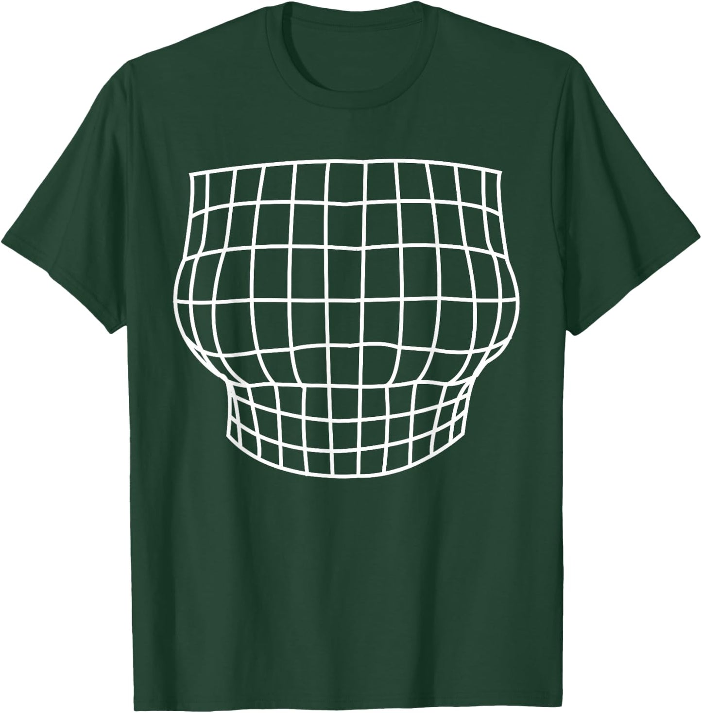 Magnified Chest Optical Illusion T-Shirt - T-Shirt | Forest