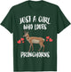 Just A Girls Who Loves Pronghorns Animals T-Shirt - T-Shirt | Forest