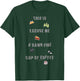 Twin Peaks A Fine Cup Of Coffee Sticker Text Graphic T-Shirt - T-Shirt | Forest