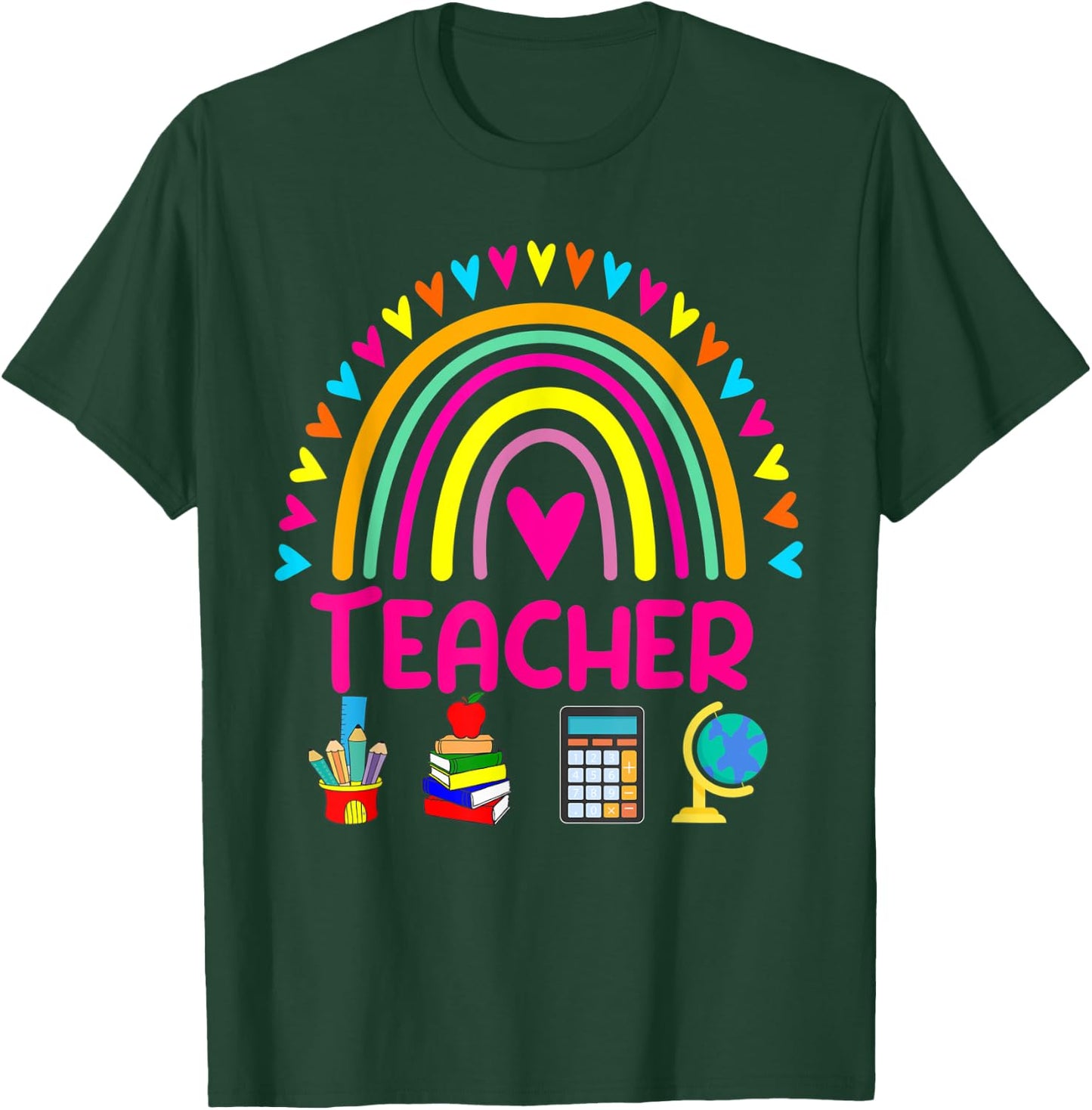 Future Kids Career Teacher Rainbow Boy Girl Graduations T-Shirt - T-Shirt | Forest