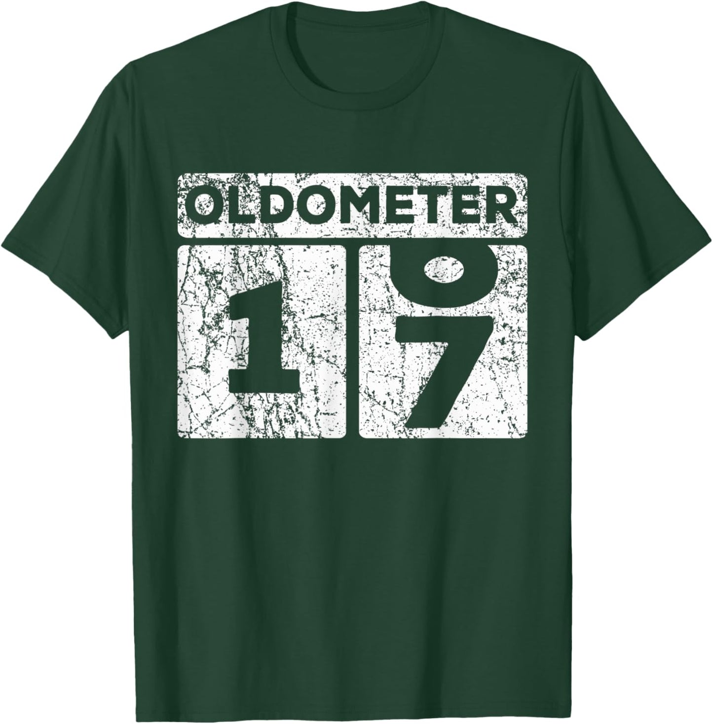 Oldometer 16-17 Car Odometer Funny 17th Birthday T-Shirt - T-Shirt | Forest