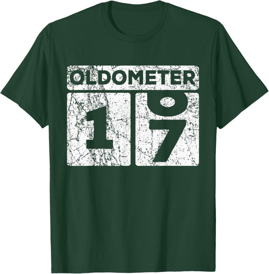 Oldometer 16-17 Car Odometer Funny 17th Birthday T-Shirt - T-Shirt | Forest