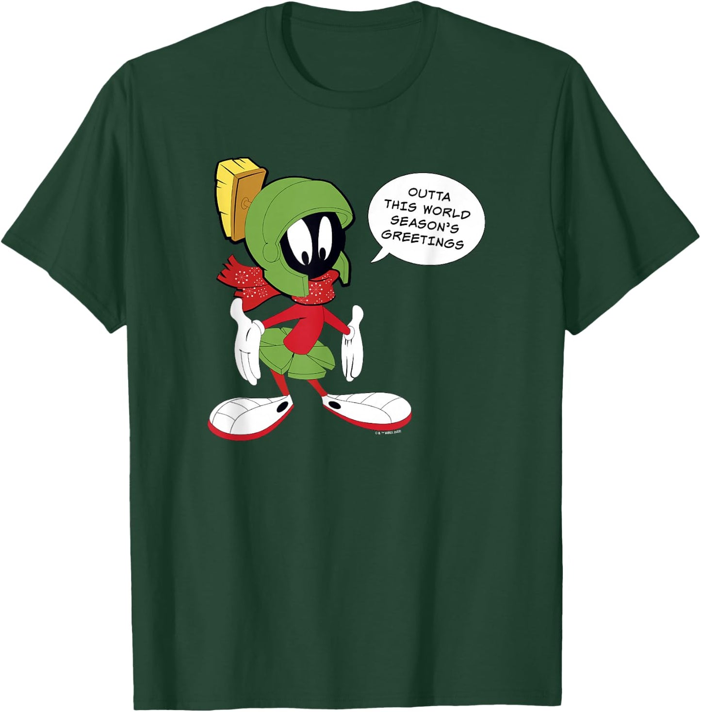 Looney Tunes Marvin Season's Greetings Christmas T-Shirt - T-Shirt | Forest