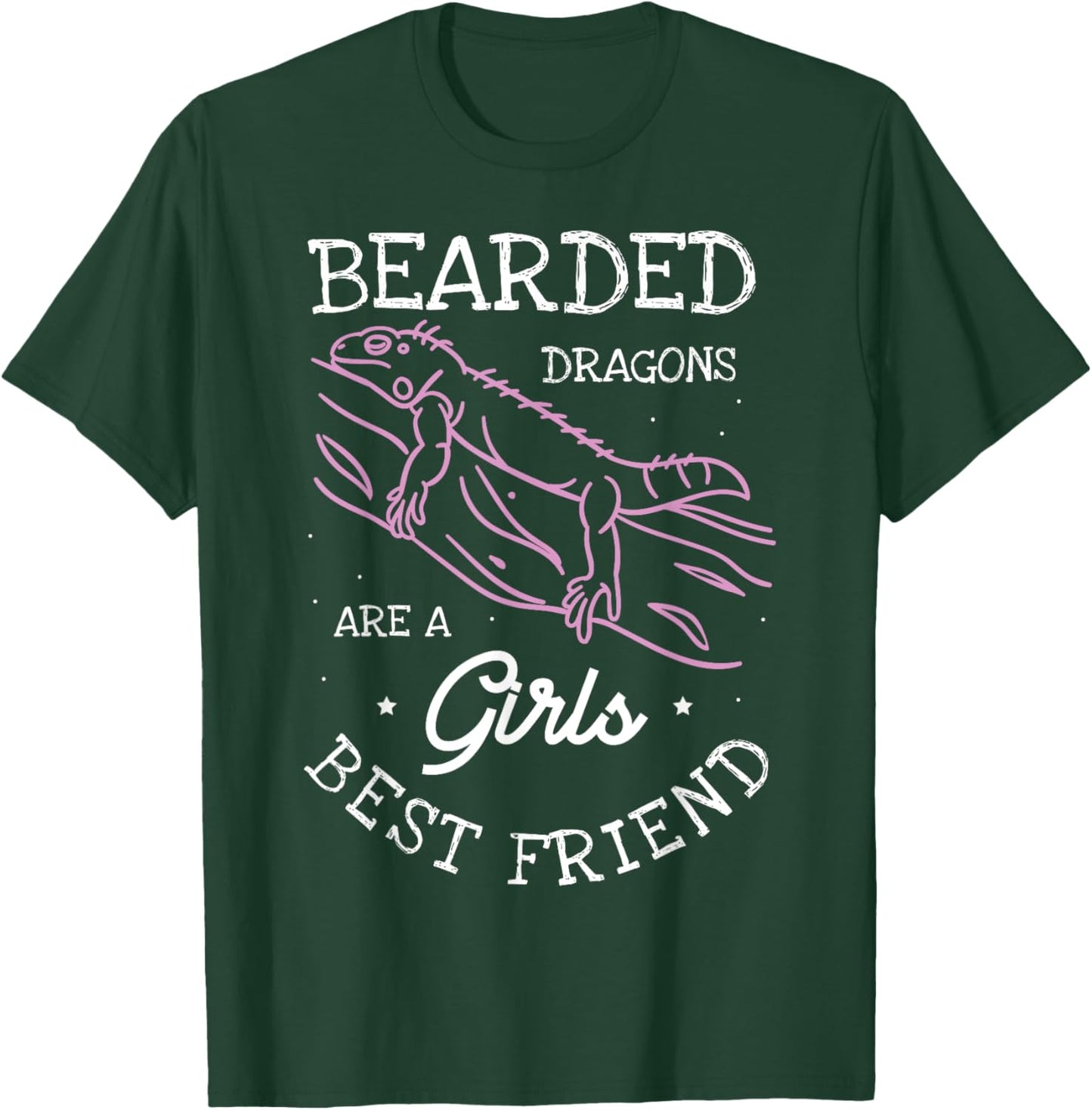 Bearded dragons are a girls best friend | Bearded Dragon T-Shirt - T-Shirt | Forest