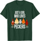 Just A Girl Who Loves Peckers - Famers T-Shirt - T-Shirt | Forest
