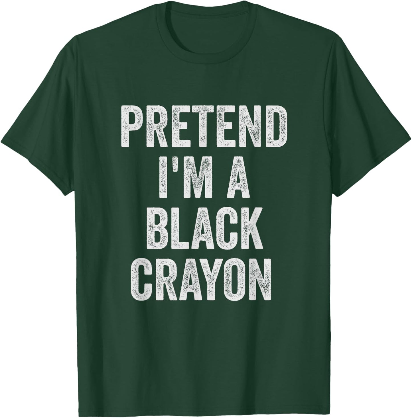 Lazy Halloween Costume Shirt Gift Pretend I'm A Black Crayon T-Shirt - T-Shirt | Forest