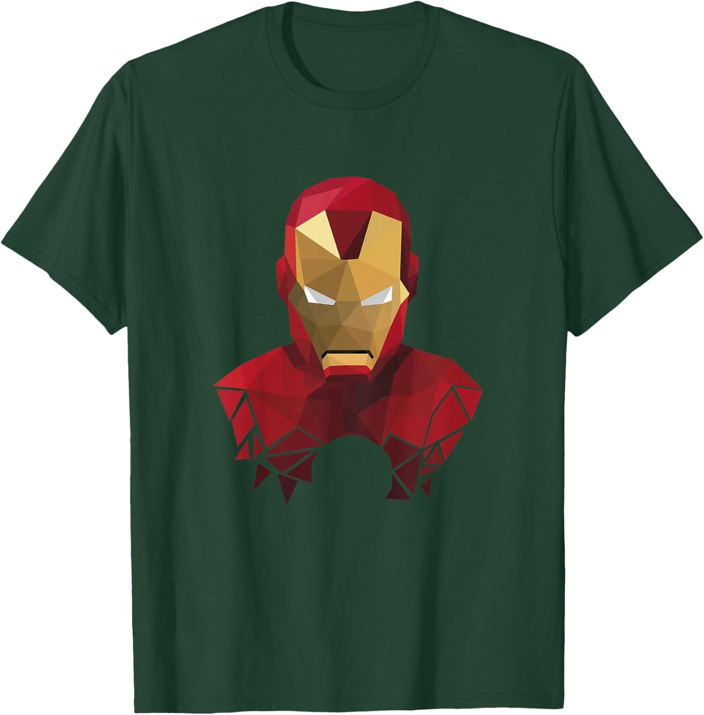 Kids Marvel Iron Man Geometric Prism Shape Art Kids T-Shirt - T-Shirt | Forest