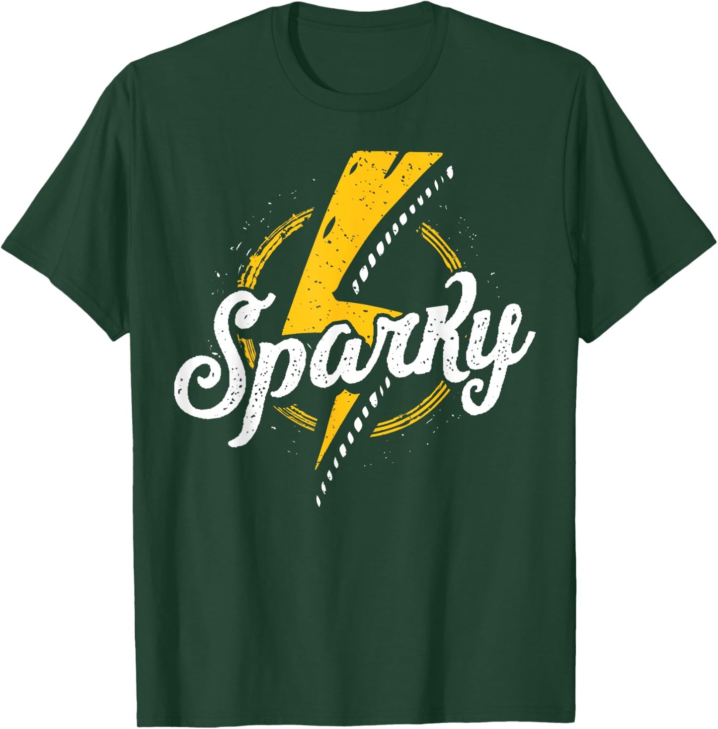 Sparky Electrician Funny Lineman Dad Retro Vintage Gifts Men T-Shirt - T-Shirt | Forest