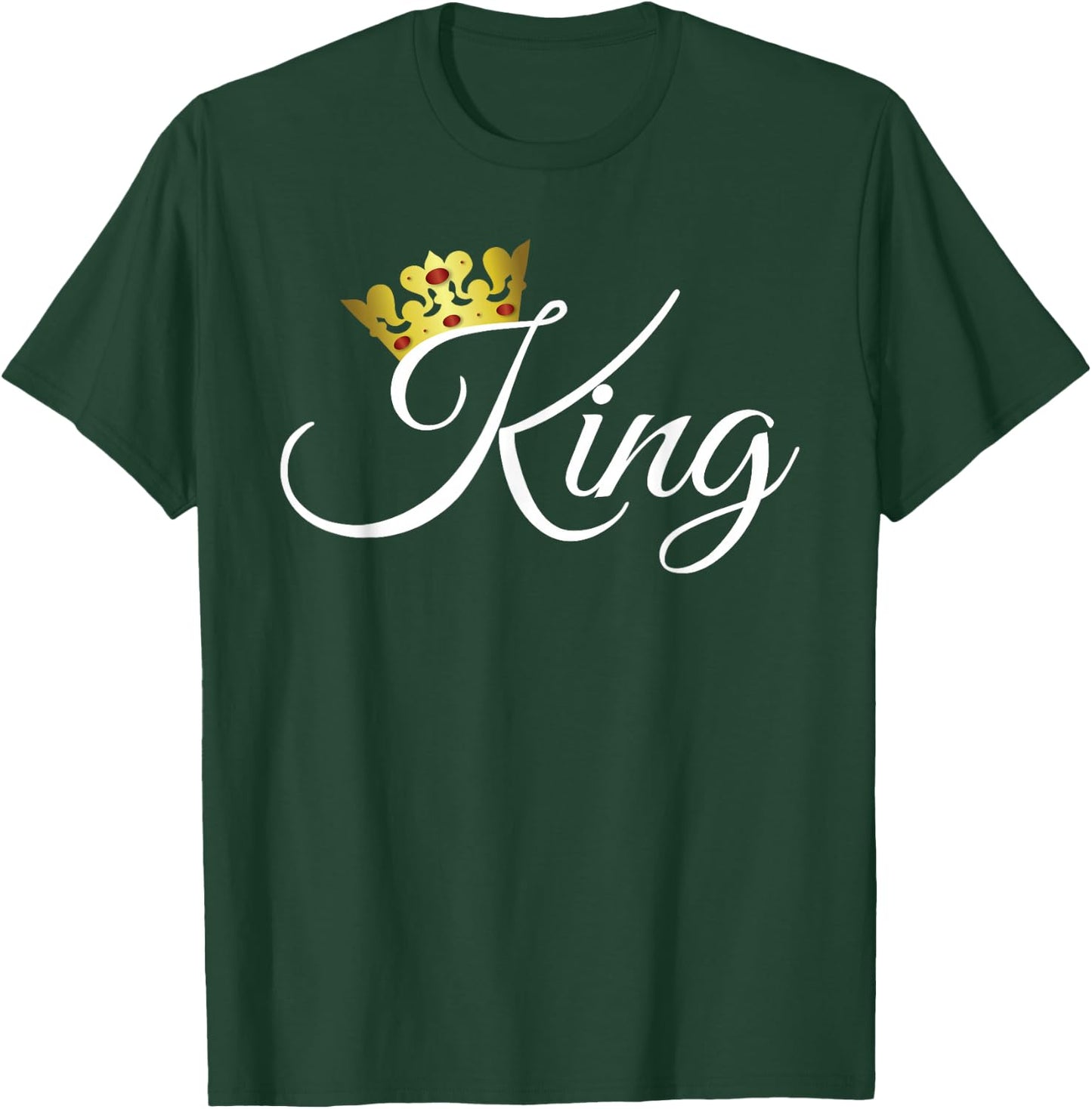 King and Queen Shirts Matching Couple Outfits T-Shirt - T-Shirt | Forest