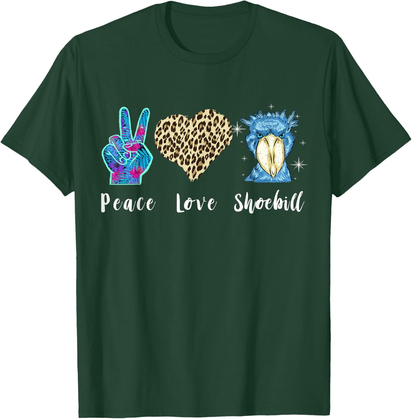 Shoebill Love Peace African Bird Shoebill Bird African Stork T-Shirt - T-Shirt | Forest