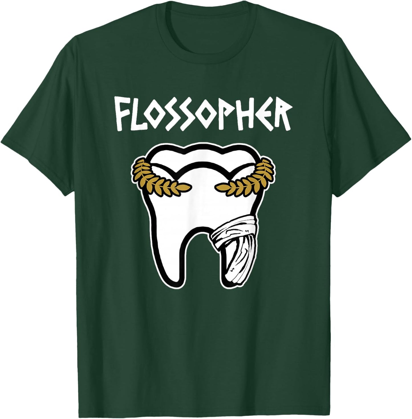 Funny Dentist Dental Assistent Pun - Flossopher T-Shirt - T-Shirt | Forest