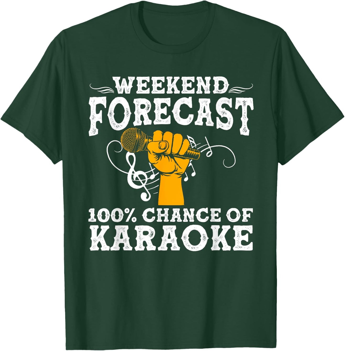 Cool Karaoke Art Men Women Karaoke Box Microphone Singing T-Shirt - T-Shirt | Forest