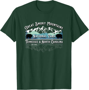Great Smoky Mountains National Park USA Bear Hiking Souvenir T-Shirt - T-Shirt | Forest