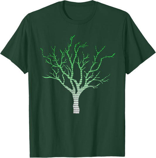 Binary Tree Computer Programmer Coding T-Shirt - T-Shirt | Forest