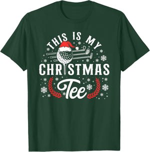 Golf Christmas Pun Vintage This Is My Christmas T-Shirt - T-Shirt | Forest