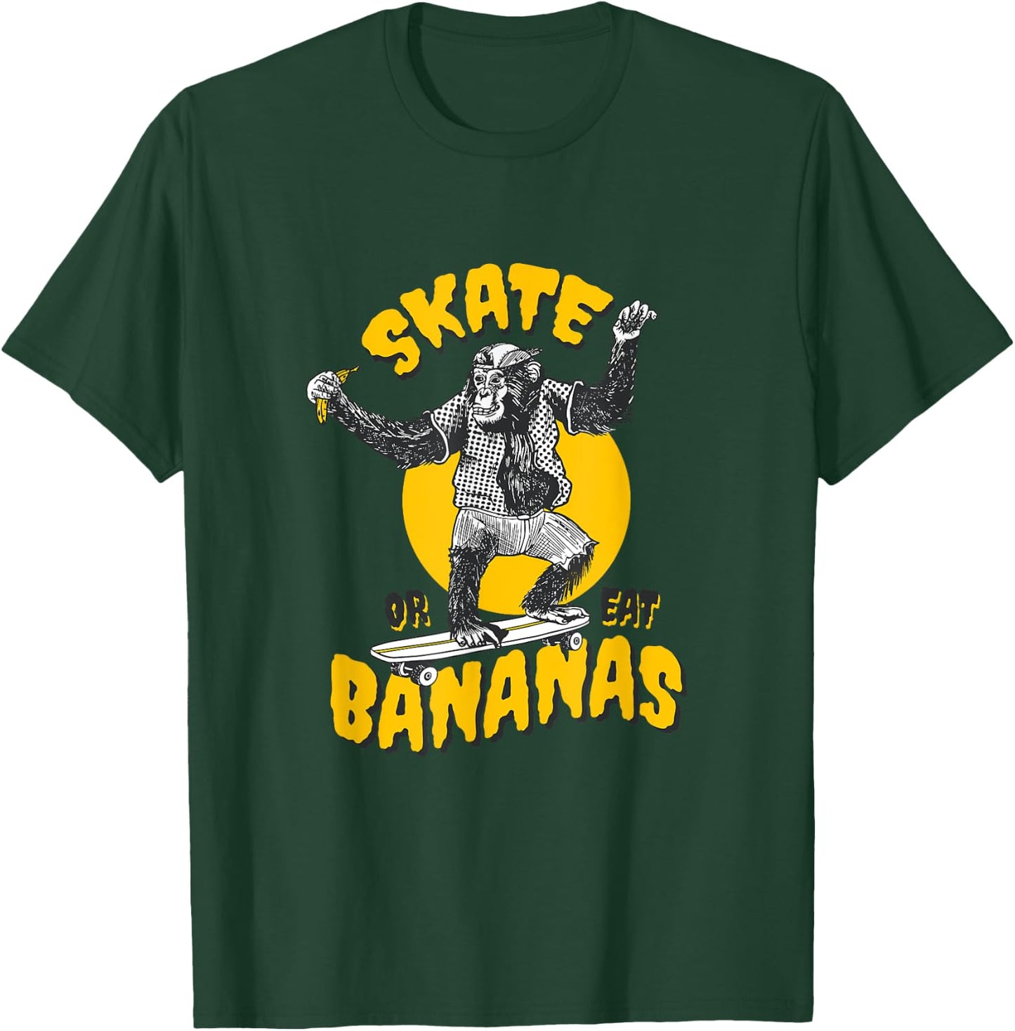 Skater Monkey Skateboard T-Shirt - T-Shirt | Forest