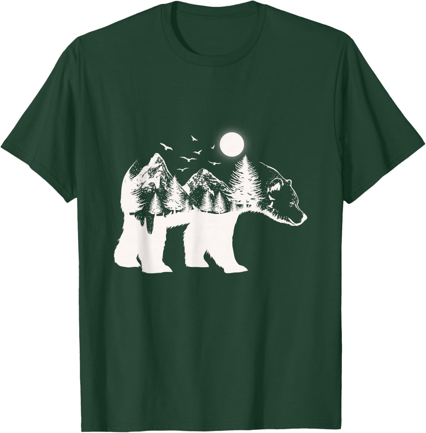 Bear illustration made of trees bears T-Shirt - T-Shirt | Forest