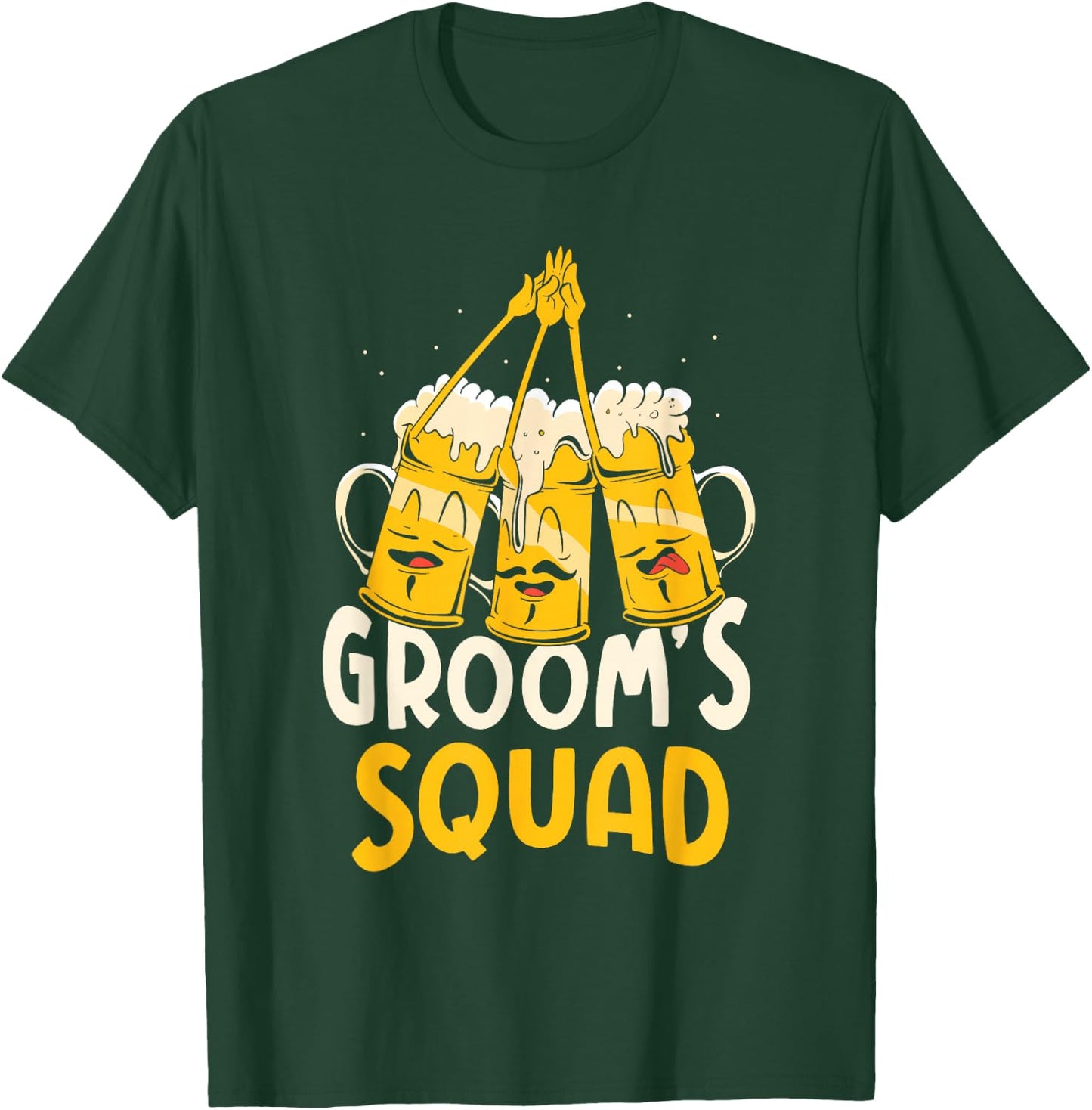 Groom's Squad Team Bachelor Groom Party Bride T-Shirt - T-Shirt | Forest