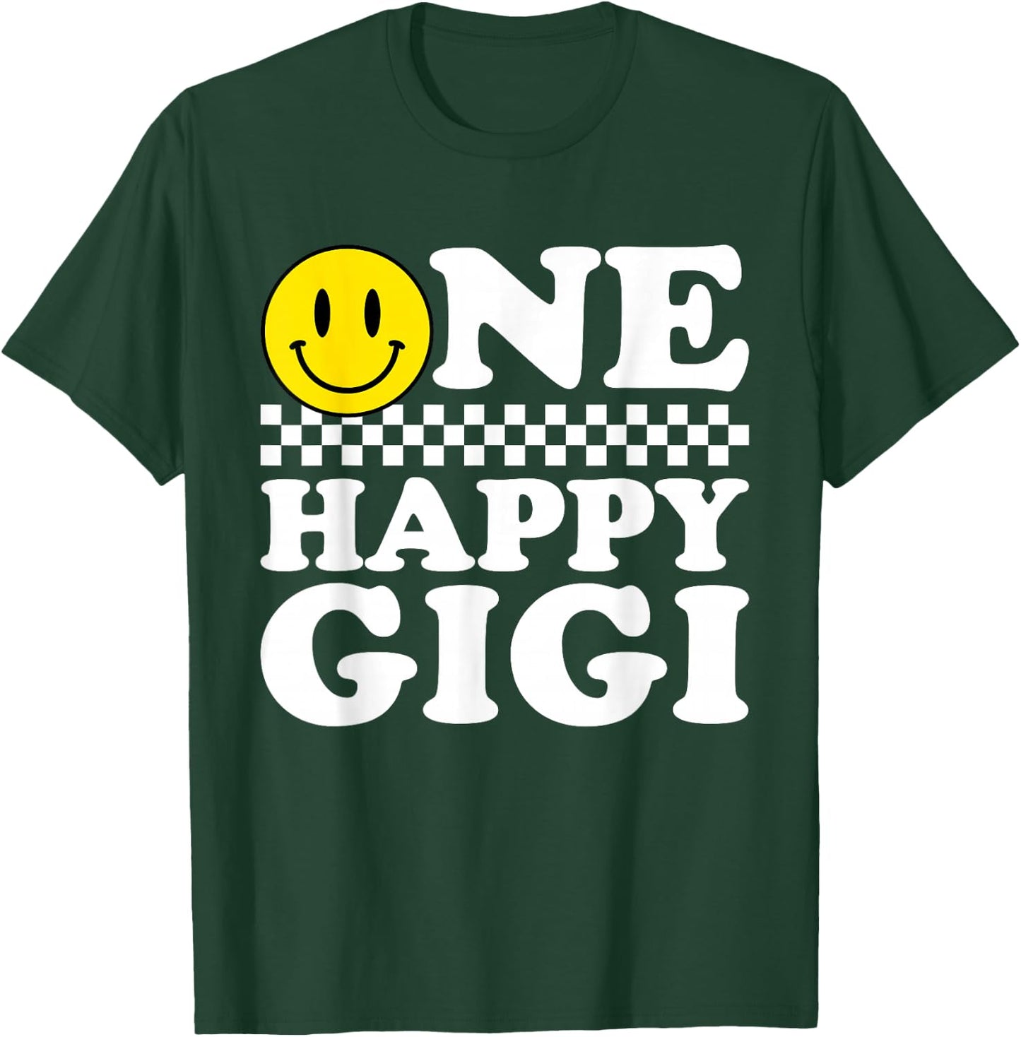 One Happy Dude Gigi 1st Birthday Family Matching T-Shirt - T-Shirt | Forest