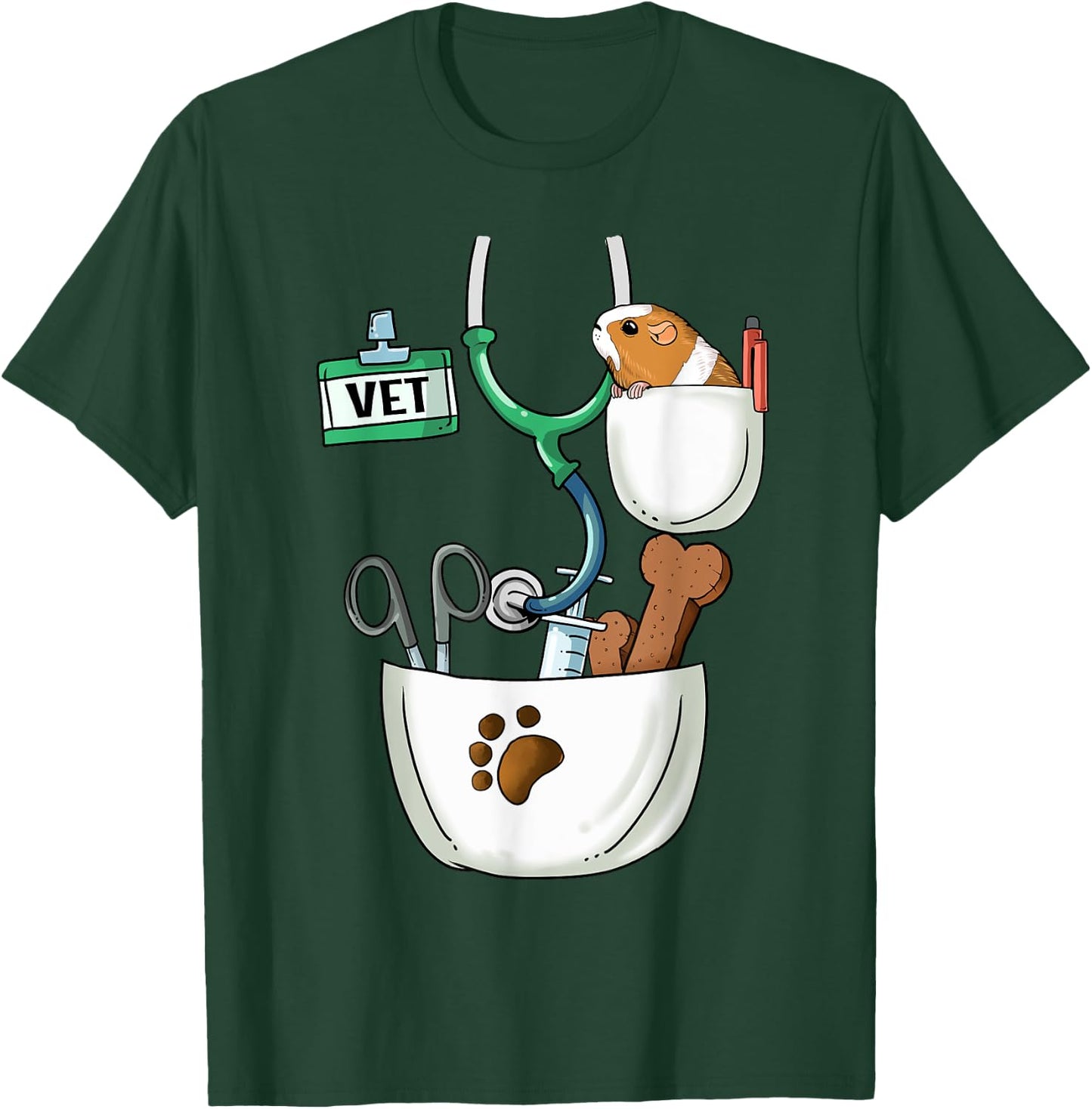 Veterinarian Halloween Costume Vet Tech Kids And Adult T-Shirt - T-Shirt | Forest