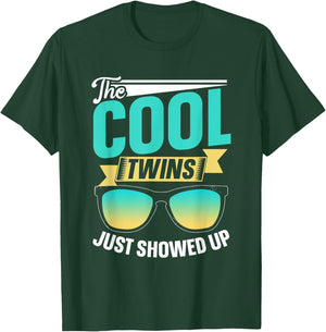 The Cool Twins Just Showed Up Boys Twin Humor Girls T-Shirt - T-Shirt | Forest