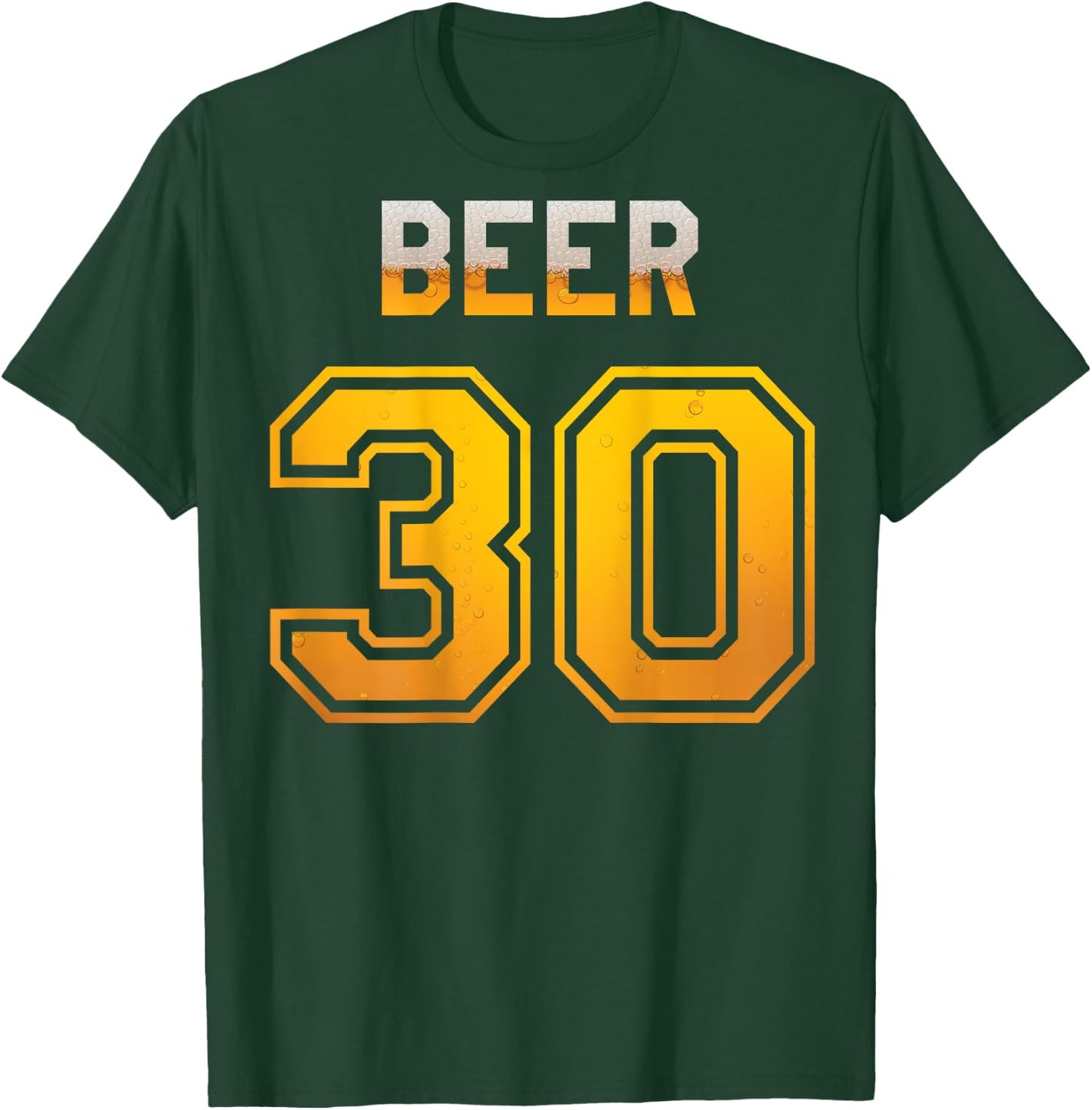 Beer 30 Baseball Style Jersey Uniform T-Shirt - T-Shirt | Forest