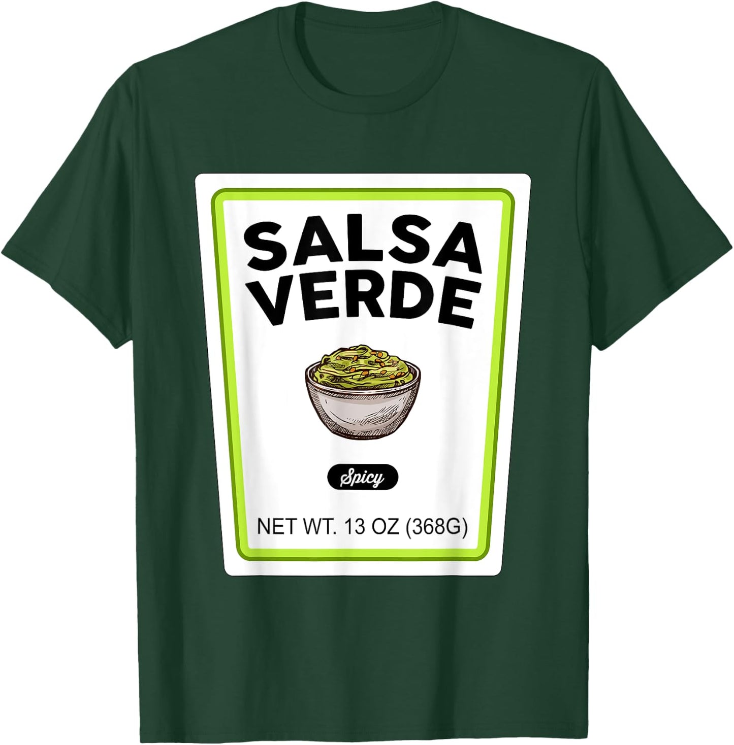 Halloween Matching Costume Salsa Verde Bottle Label T-Shirt - T-Shirt | Forest