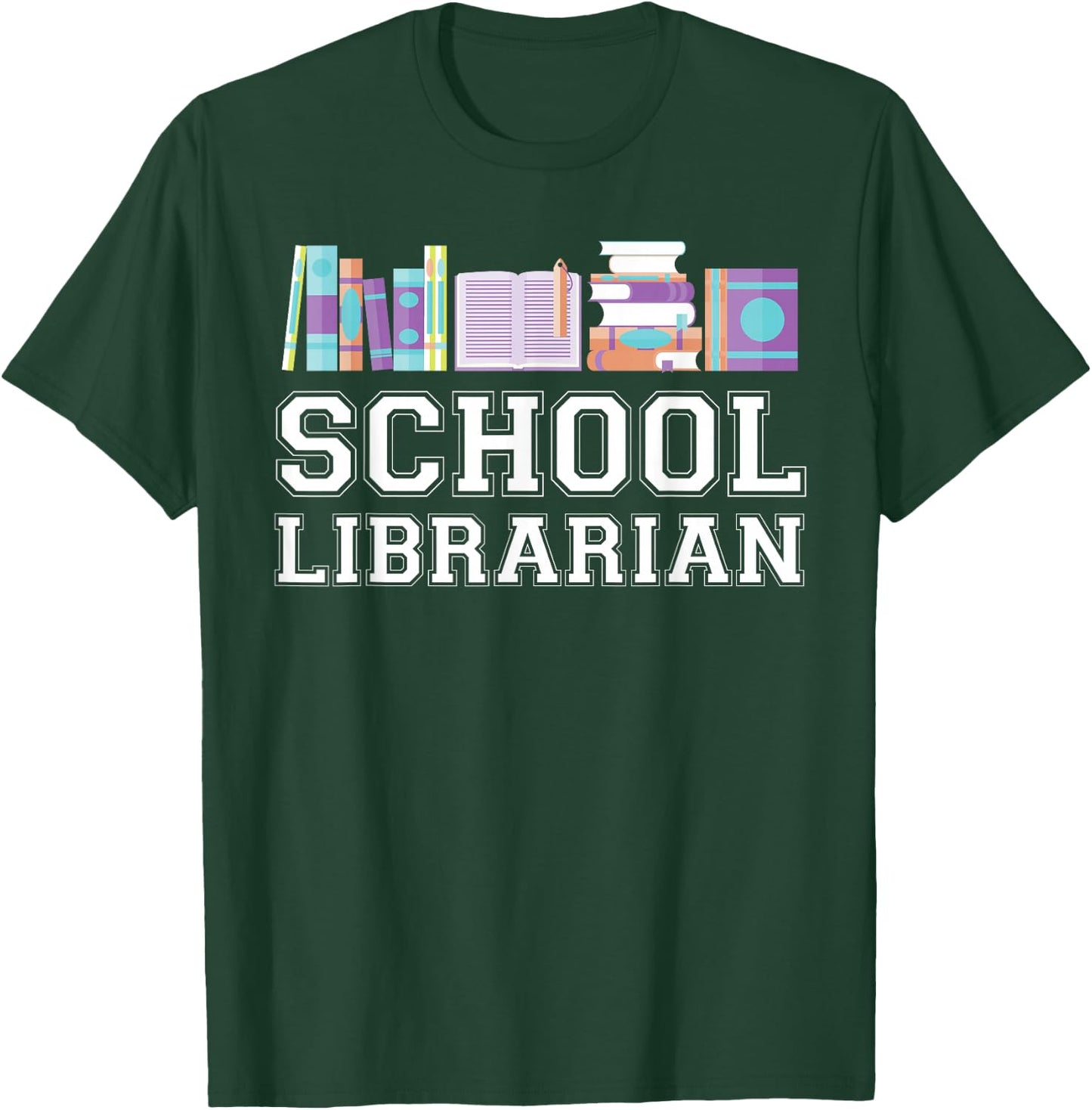 Funny Elementary And Middle School Librarian T-Shirt - T-Shirt | Forest
