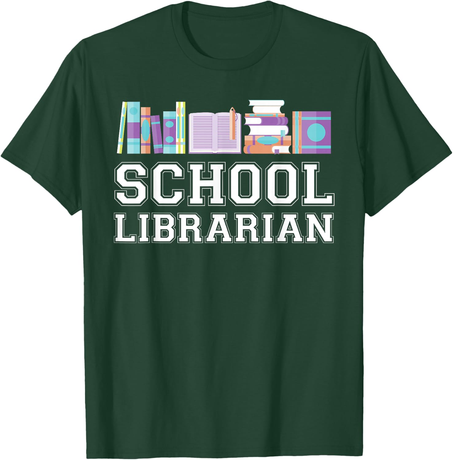 Funny Elementary And Middle School Librarian T-Shirt - T-Shirt | Forest