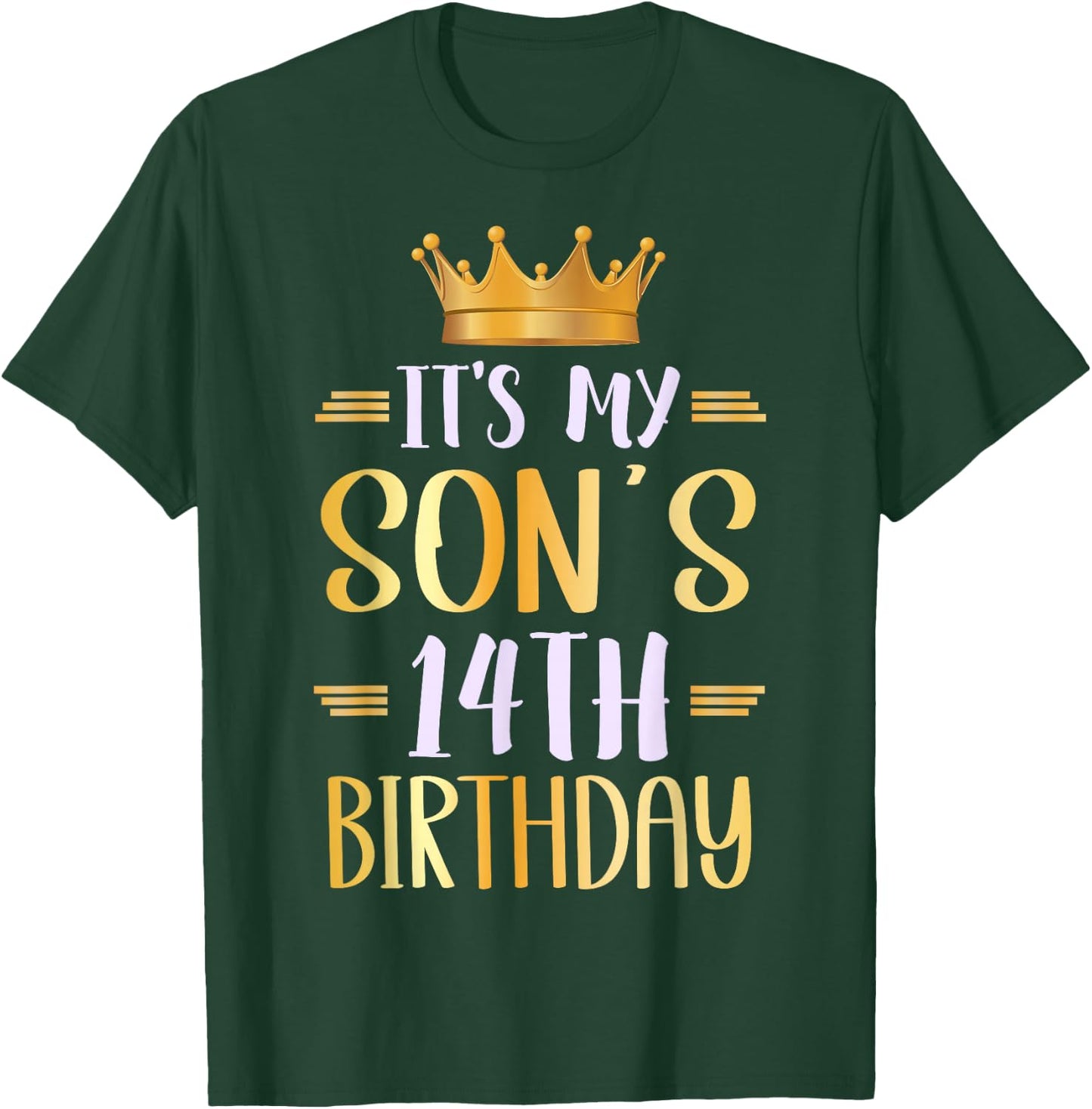 It's My Son's 14th Birthday Happy 14 Years Old T-Shirt - T-Shirt | Forest