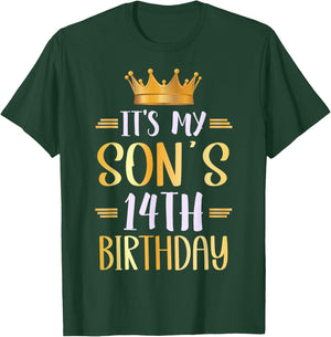 It's My Son's 14th Birthday Happy 14 Years Old T-Shirt - T-Shirt | Forest
