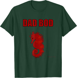 Dad Bod Dad Gifts Male Seahorse Father Figure marine ocean T-Shirt - T-Shirt | Forest
