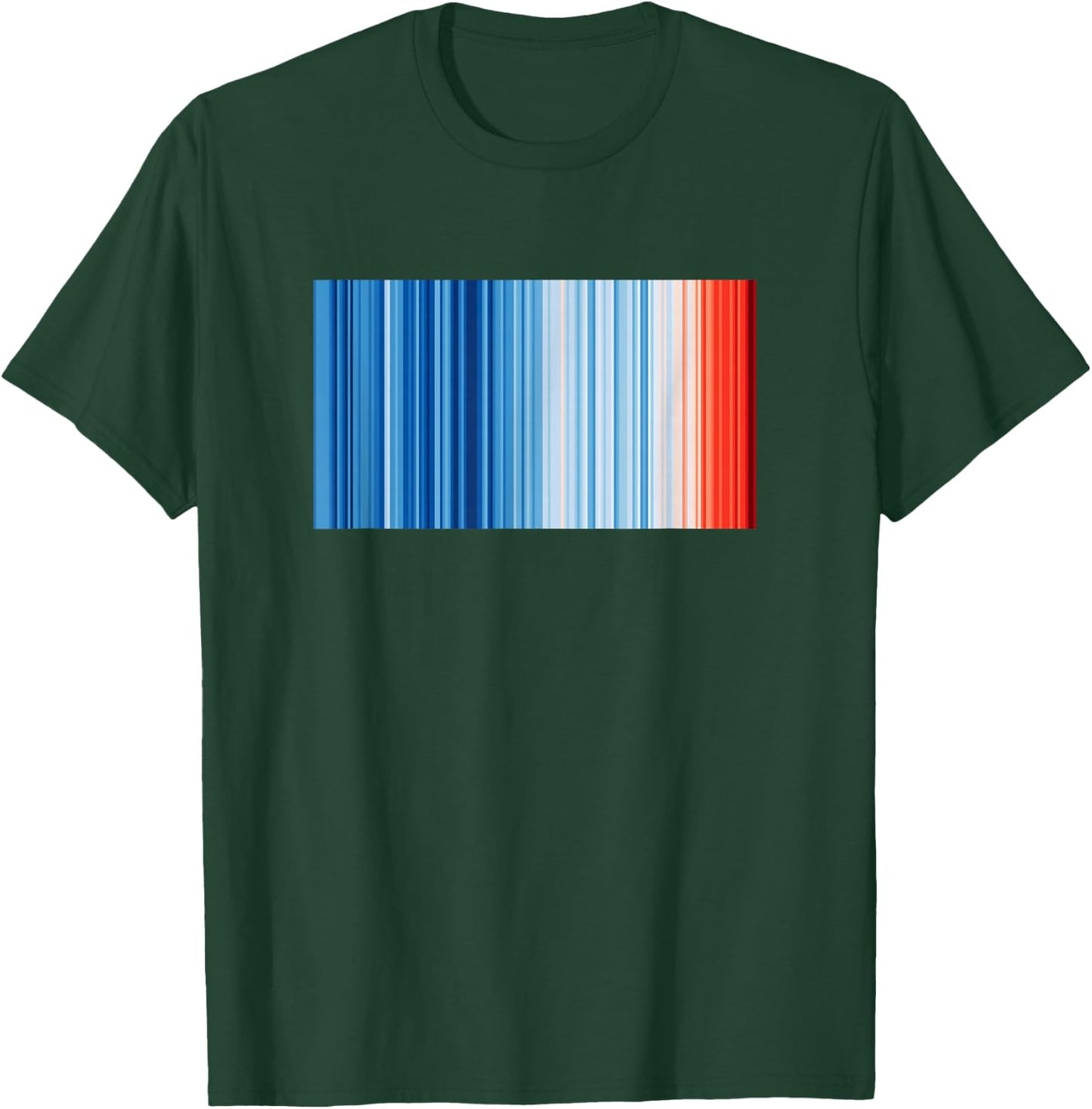 Global Warming Blue Red Stripe Pattern T-Shirt - T-Shirt | Forest