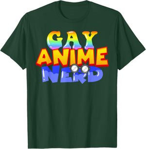 Gay Anime Nerd Funny Anime Lover Pride T-Shirt - T-Shirt | Forest