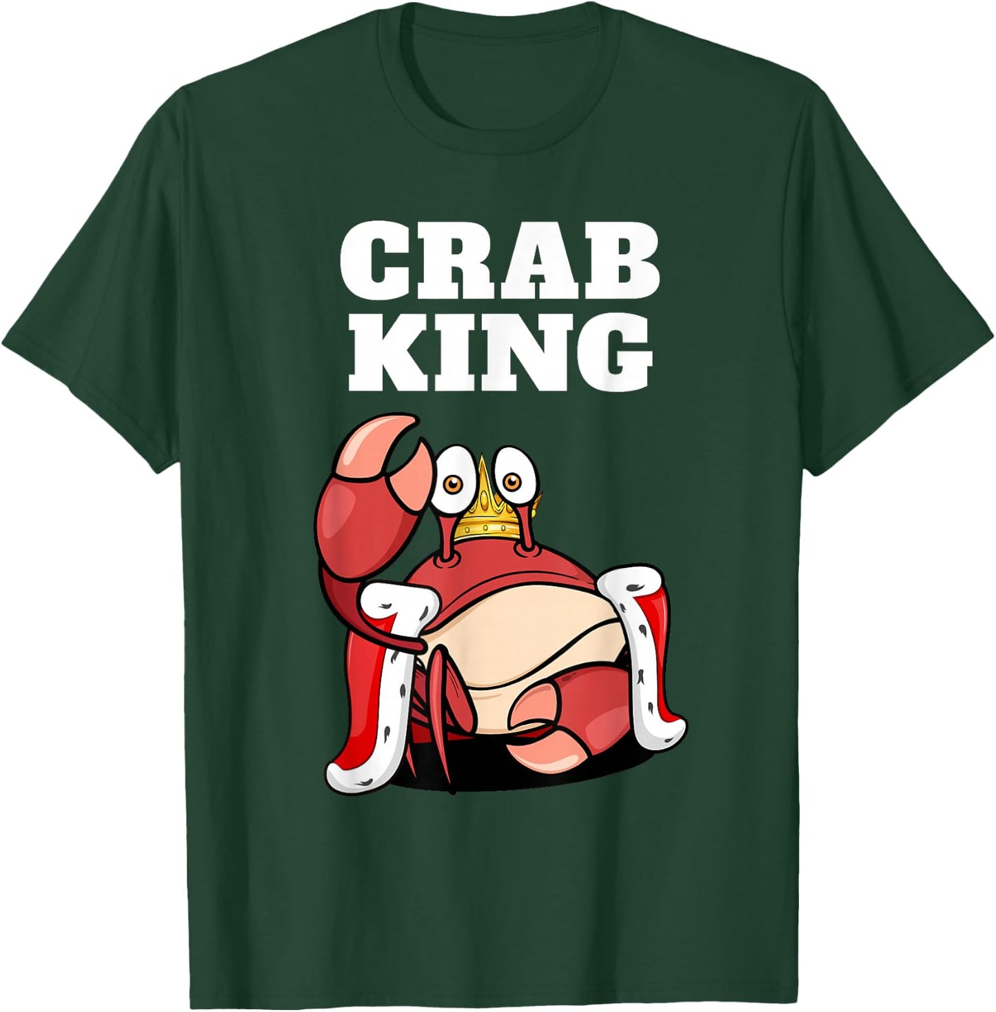 Crab King | Crab | Boys Crab T-Shirt - T-Shirt | Forest