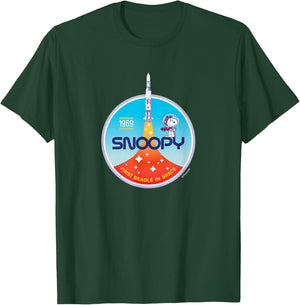Peanuts - Snoopy Rocket Launch First Beagle In Space 1969 T-Shirt - T-Shirt | Forest