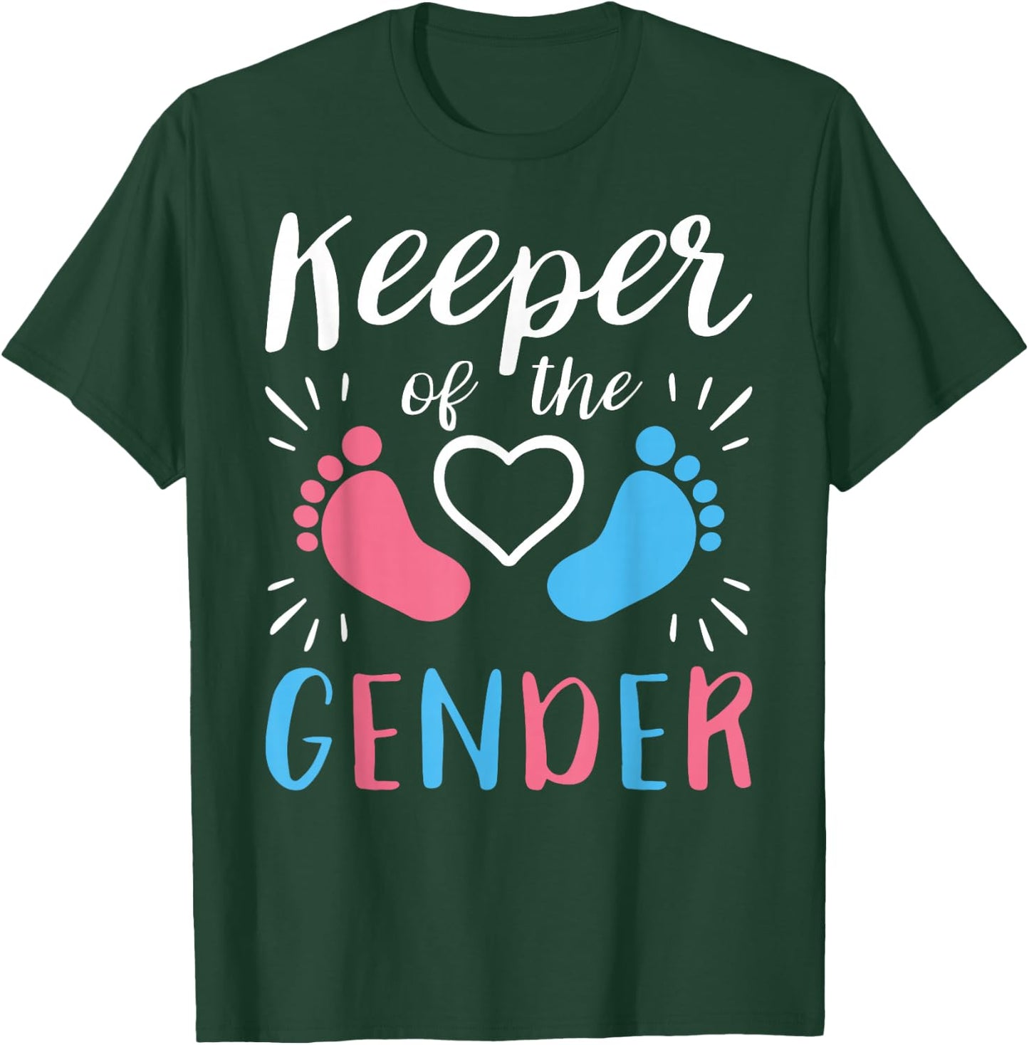 Keeper of the Gender Cute Gender Reveal Funny Pregnancy T-Shirt - T-Shirt | Forest