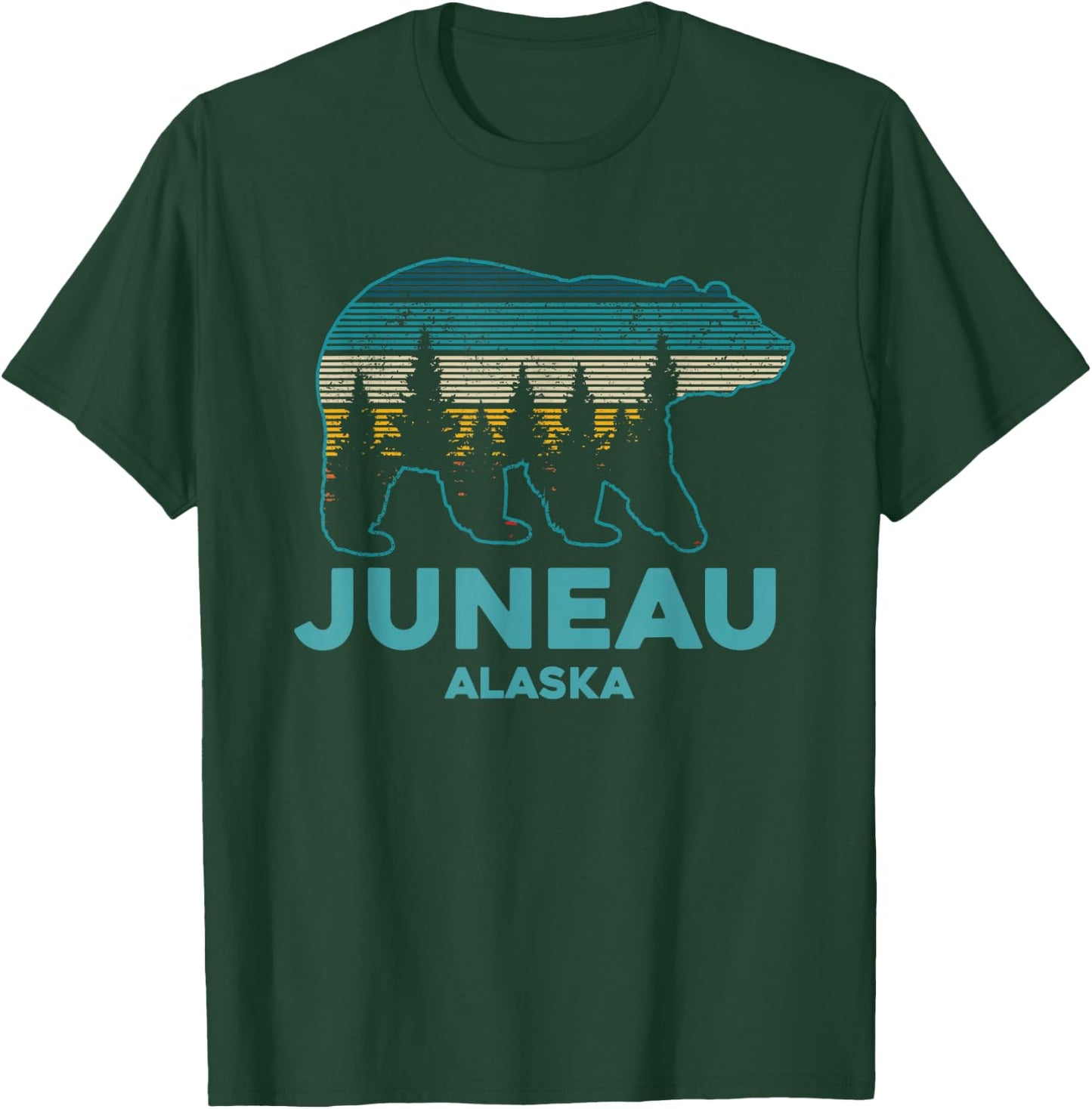 Juneau Alaska Grizzly Bear Souvenir T-Shirt - T-Shirt | Forest