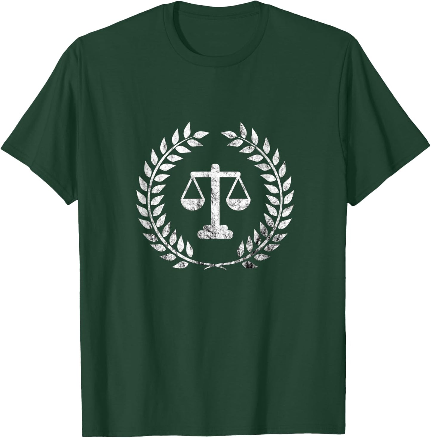 Law Vintage Scale Justice Lawyer Law Student Law School T-Shirt - T-Shirt | Forest