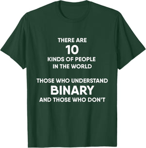 There Are 10 Kinds Of People Binary System Math T-Shirt - T-Shirt | Forest