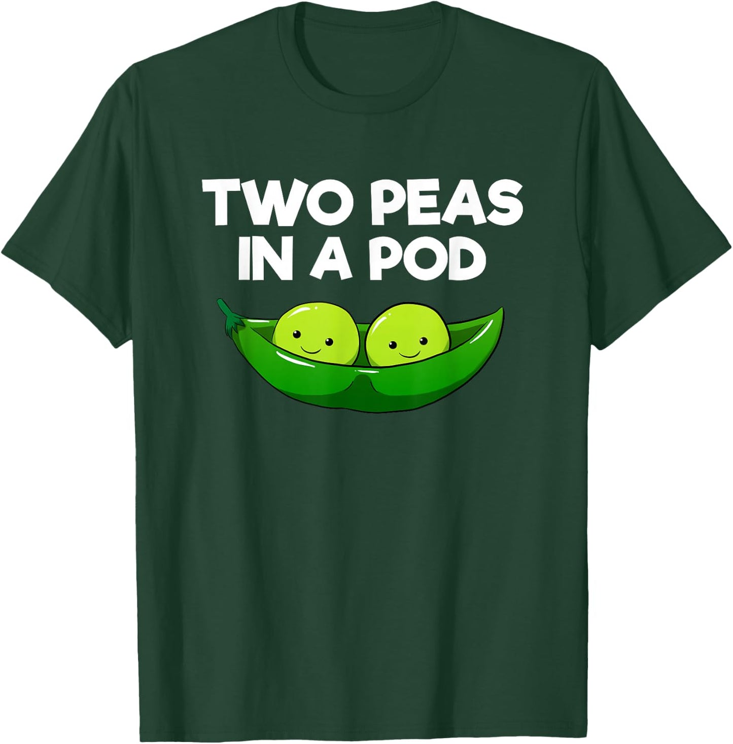 Two Peas In A Pod Twins Parents Couples Partner Friends T-Shirt - T-Shirt | Forest