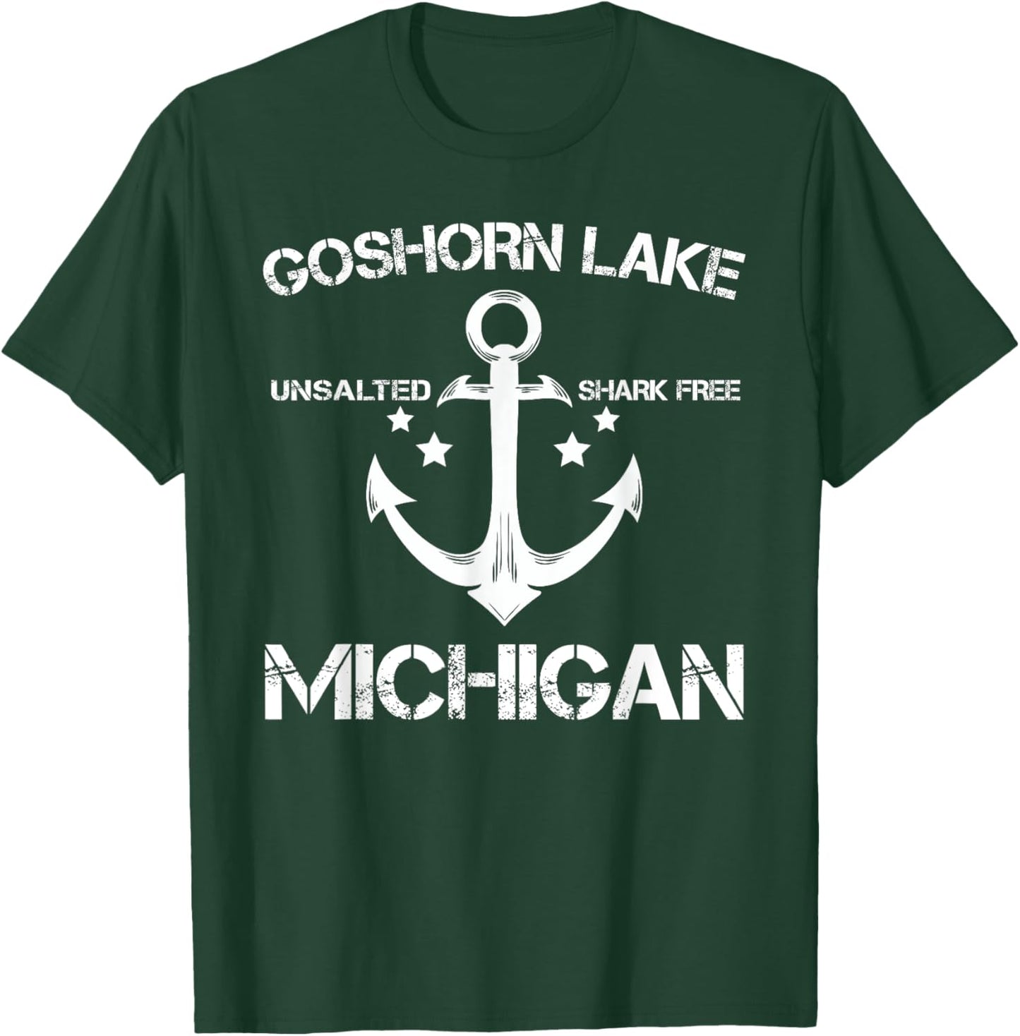 GOSHORN LAKE MICHIGAN Funny Fishing Camping Summer Gift T-Shirt - T-Shirt | Forest