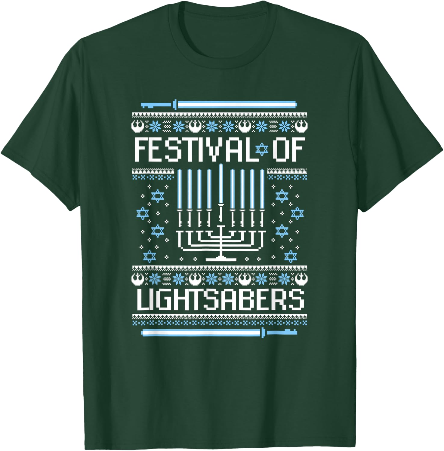 Star Wars Hannukah Festival Of Lightsabers T-Shirt - T-Shirt | Forest