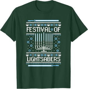 Star Wars Hannukah Festival Of Lightsabers T-Shirt - T-Shirt | Forest