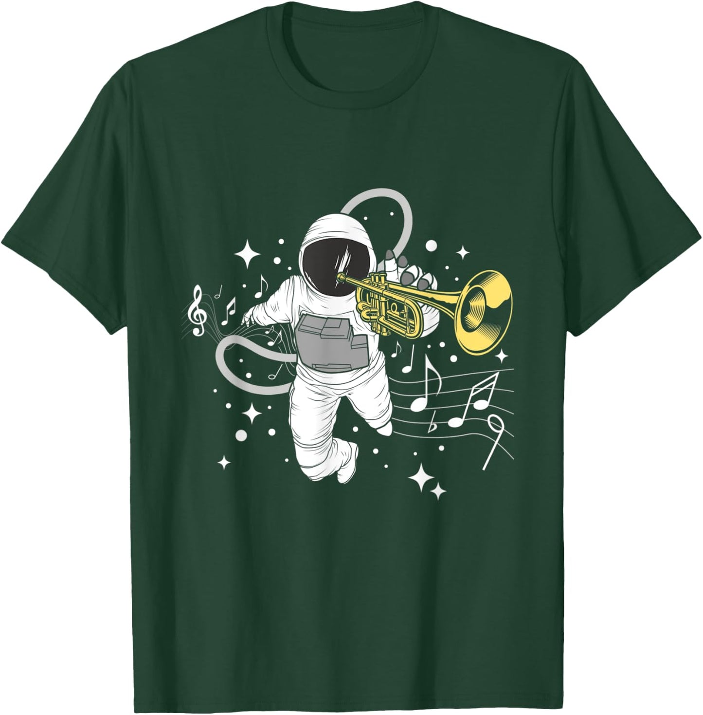 Astronaut Trumpet Player - Trumpeter Marching Band T-Shirt - T-Shirt | Forest